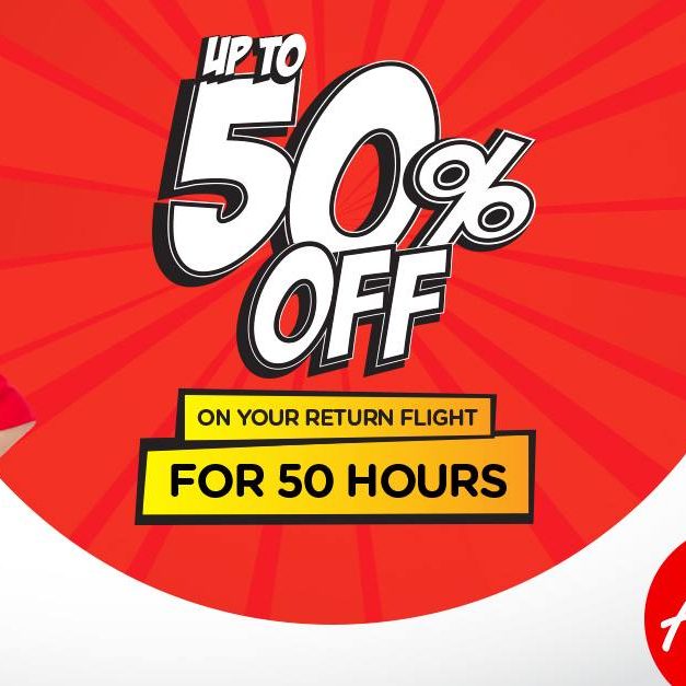 AirAsia Singapore Up to 50% Off Return Flights Ends 18 May 2016