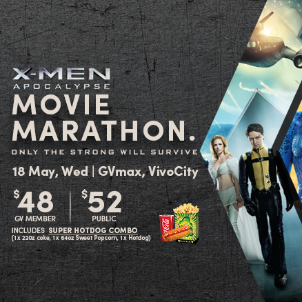 Golden Village X-Men Movie Marathon & Stand to Win Roundtrip Flights 18 May 2016