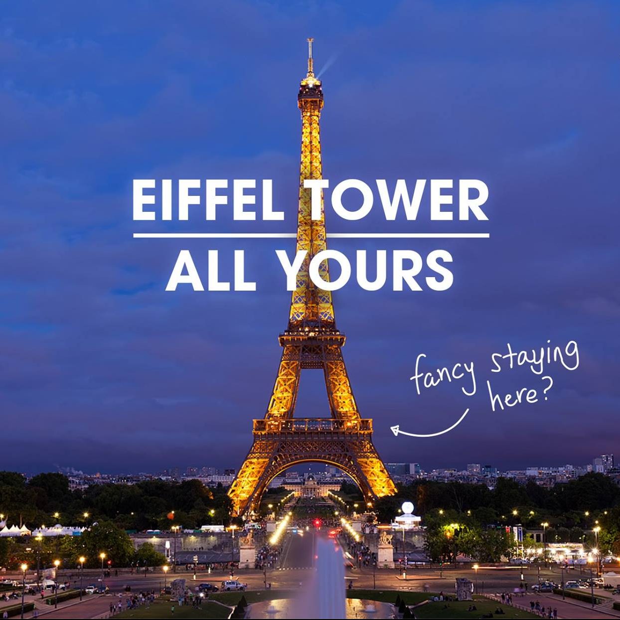HomeAway Once-in-a-lifetime Opportunity Spend a Night at Eiffel Tower