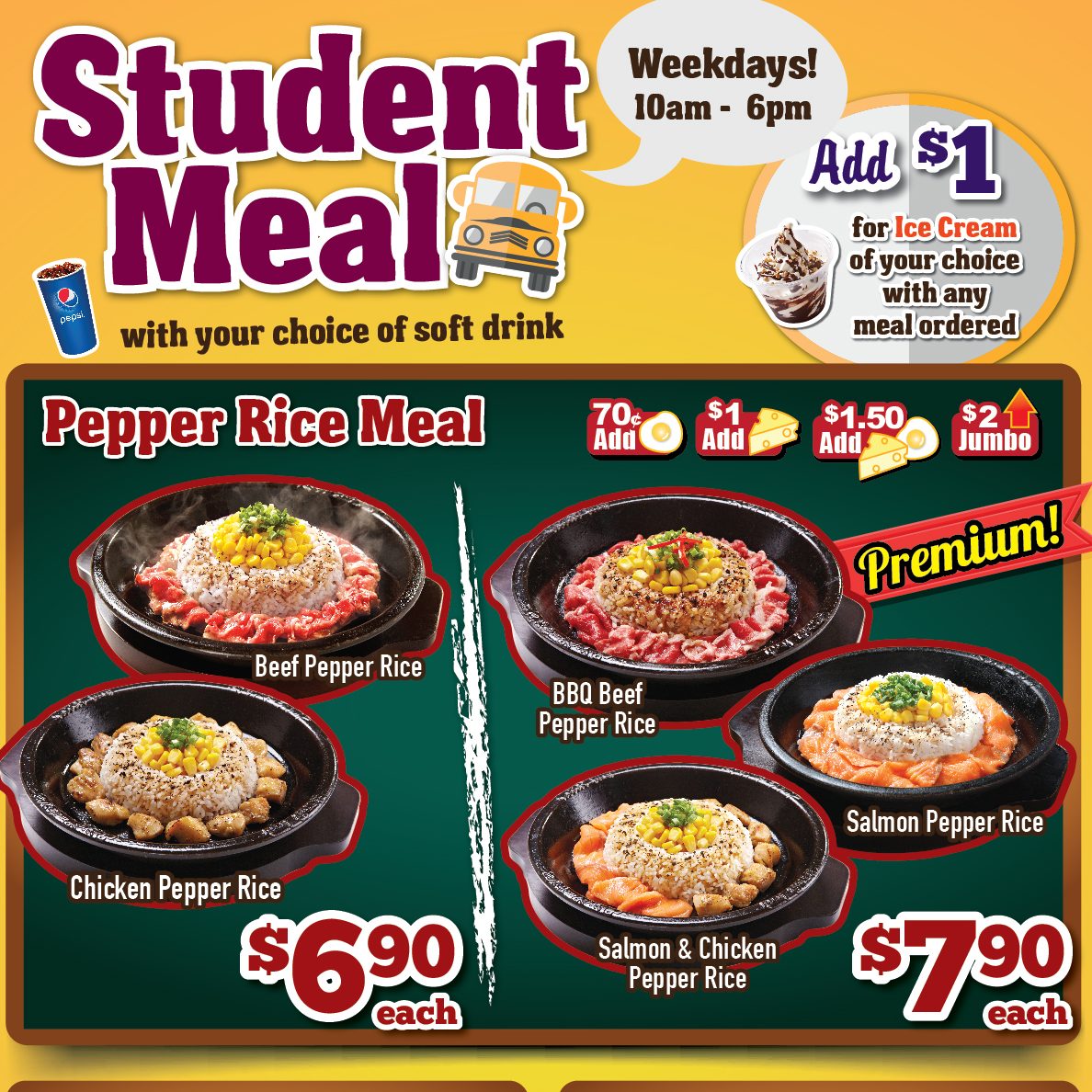 Pepper Lunch Student Meal from $6.90 only ends 30 Sep 2016