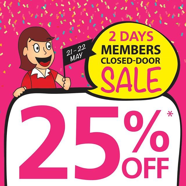 Popular 2 Days Members Closed-Door Sale 21 to 22 May 2016