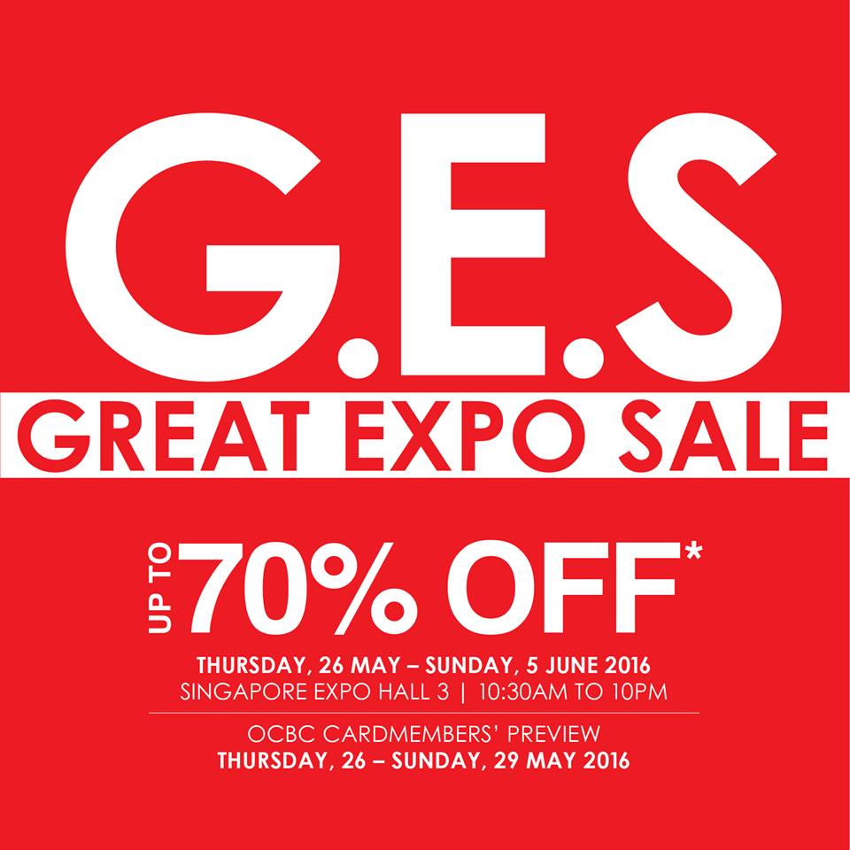 Robinsons Great Expo Sale Up to 70% Off 26 May to 5 Jun 2016