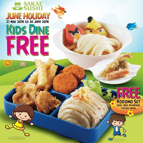 Sakae Sushi Singapore Kids Dine FREE 27 May to 26 Jun 2016