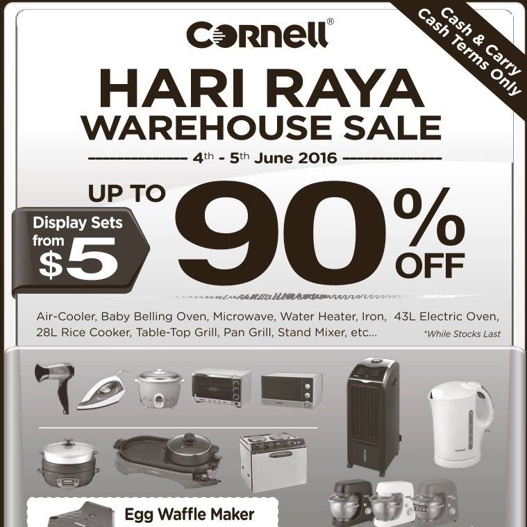Cornell SG Hari Raya Warehouse Sale 4 to 5 Jun 2016