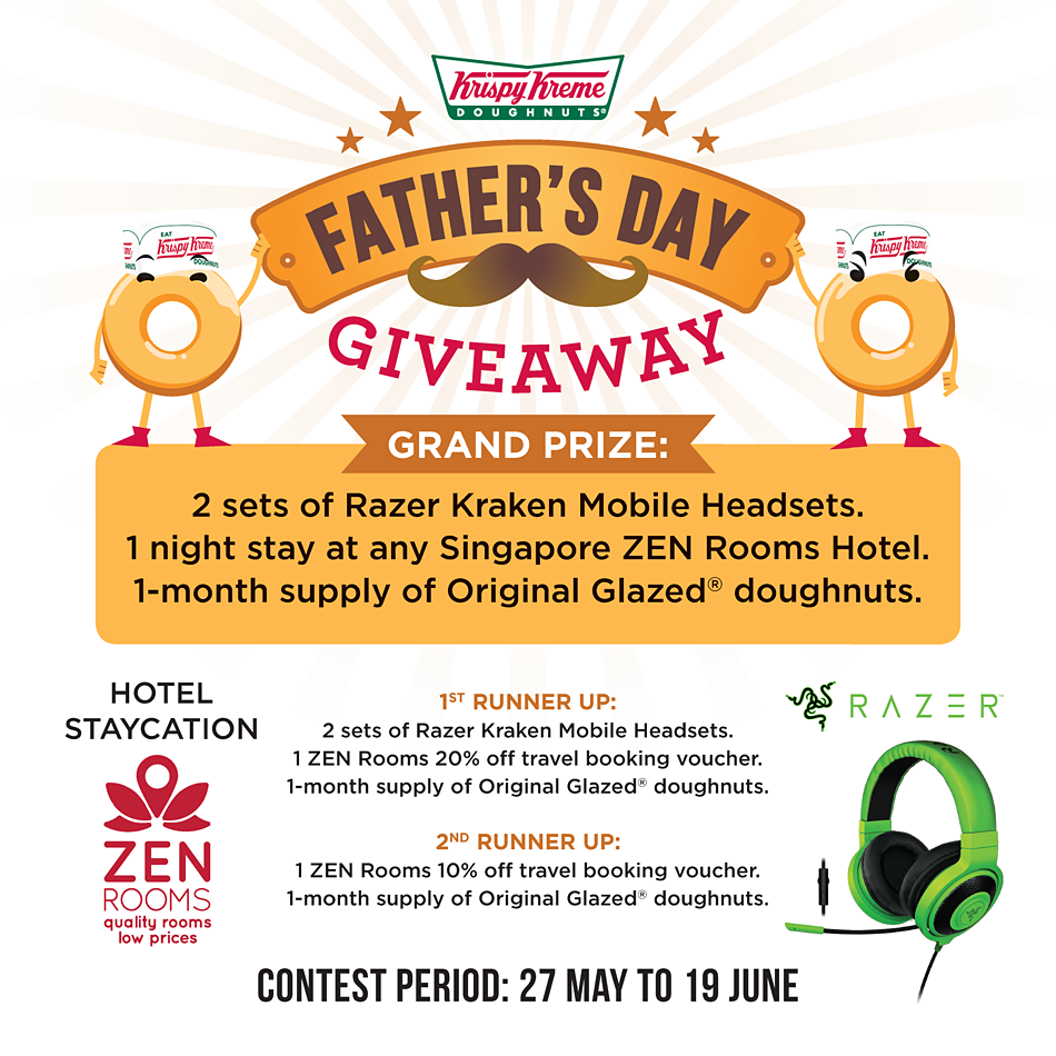 Krispy Kreme SG Father’s Day Giveaway 27 May to 19 Jun 2016