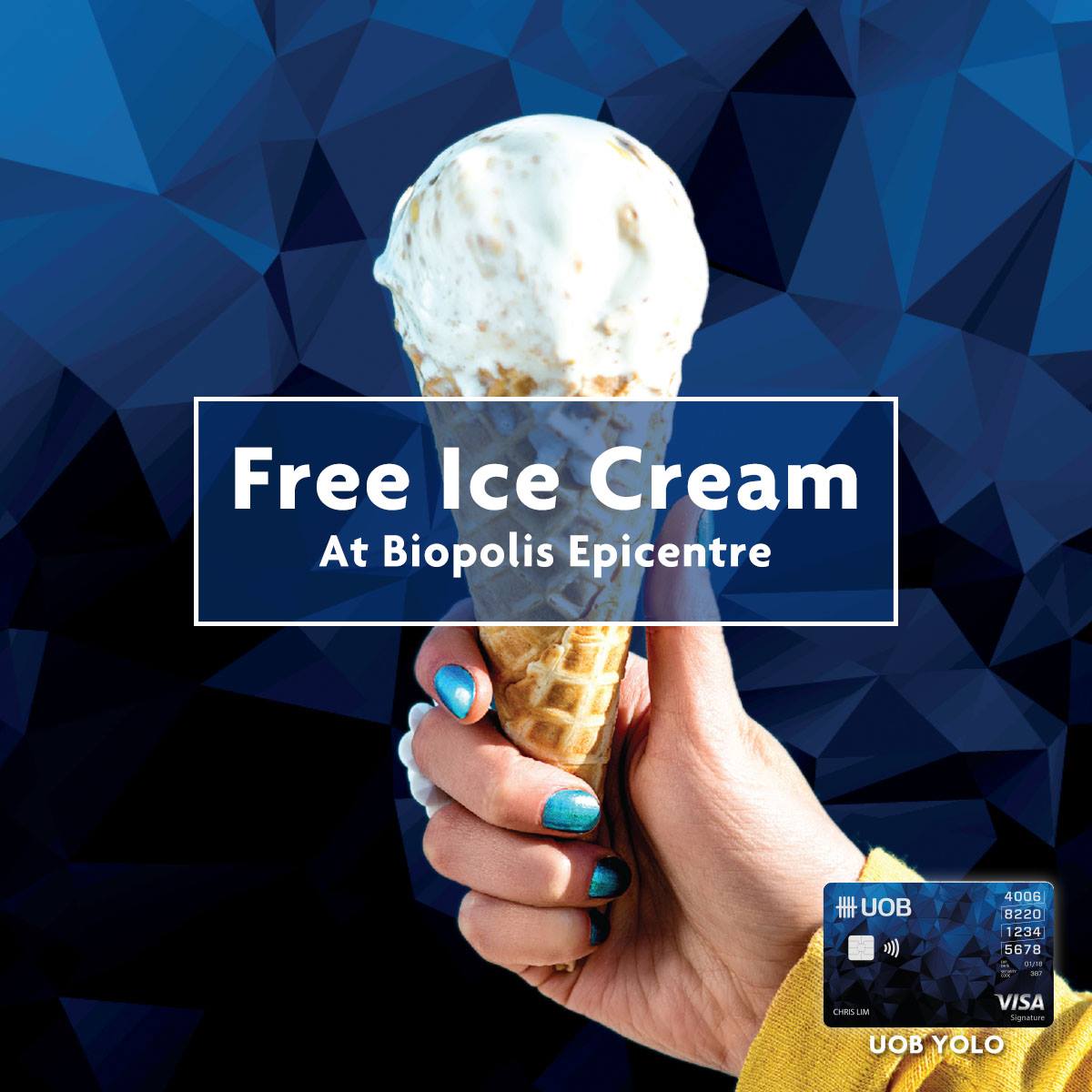 UOB Singapore Free Ice Cream at Biopolis Epicentre Roadshow Promotion 7 Sep 2016