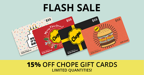 Chope Singapore Grab 15% Off Chope Gift Cards Promotion ends 14 Oct 2016