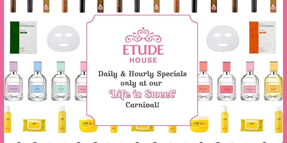 Etude House Singapore Daily & Hourly Specials at ‘Life is Sweet’ Carnival Promotion 10-16 Oct 2016