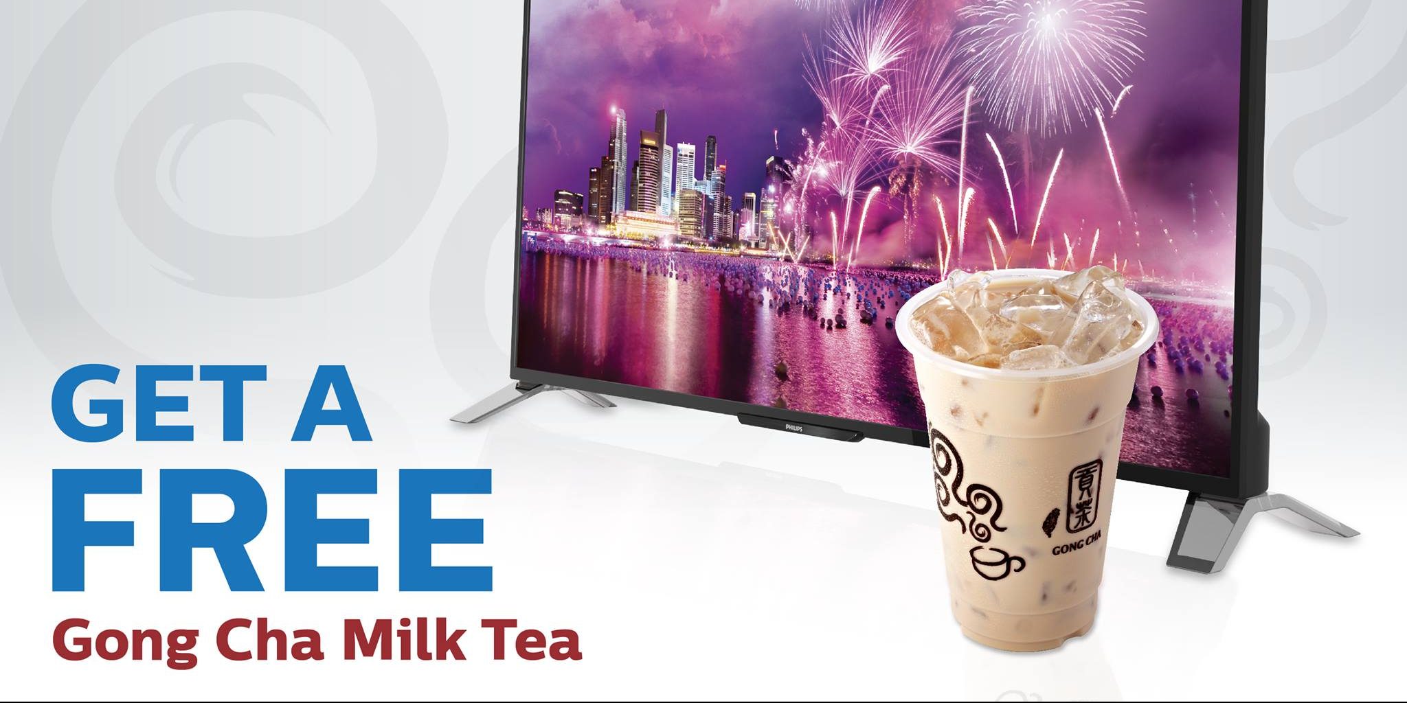 FREE Gong Cha Bubble Milk Tea by Liking Philips TV Singapore Facebook Page Promotion 28 Oct – 6 Nov 2016