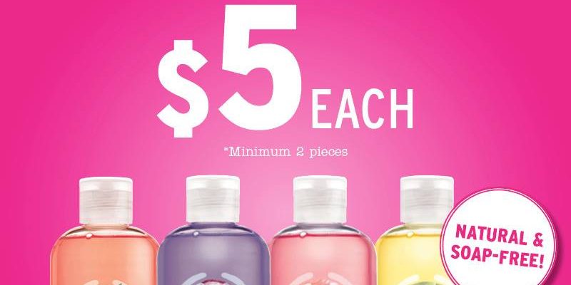 The Body Shop Singapore Selected Shower Gels at $5 Promotion ends 31 Oct 2016