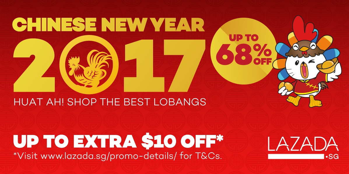 ComfortDelGro Singapore Lazada Chinese New Year Up to 68% Off Promotion ends 31 Jan 2017