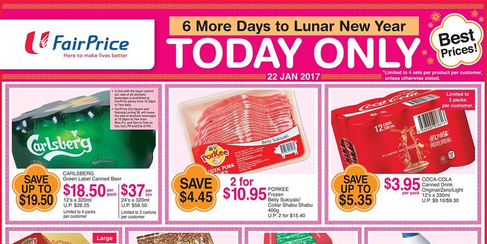 NTUC FairPrice Singapore 6 More Days to Lunar New Year Promotion 22 Jan 2017