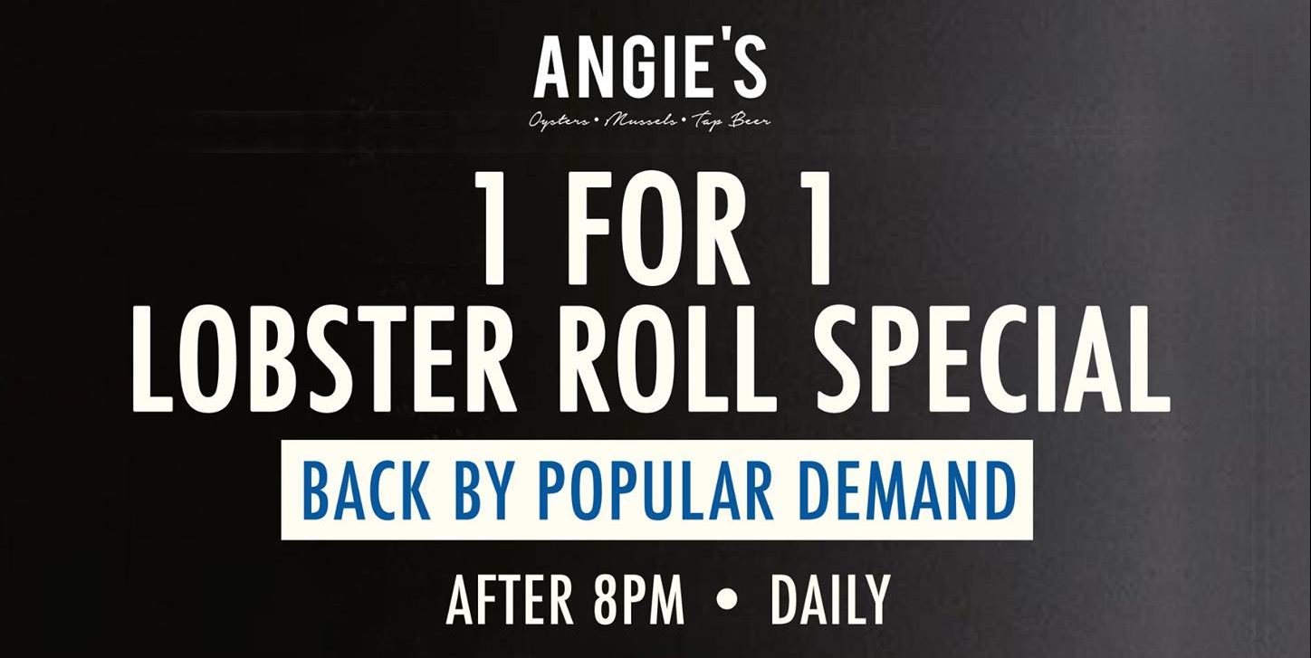 Angie’s Oyster Bar Singapore 1-For-1 Lobster Roll Special After 8pm Daily