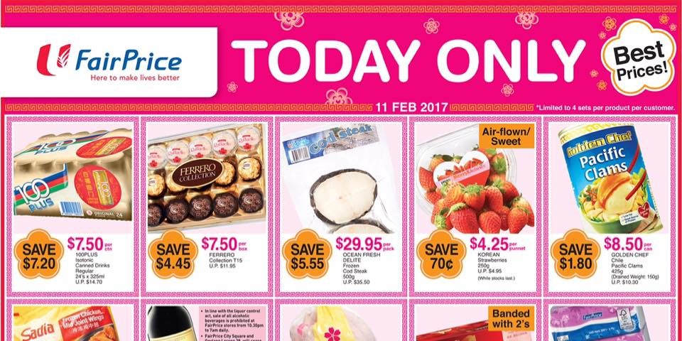 NTUC FairPrice Singapore CNY 15th Day Special Deals Promotion 11 Feb 2017