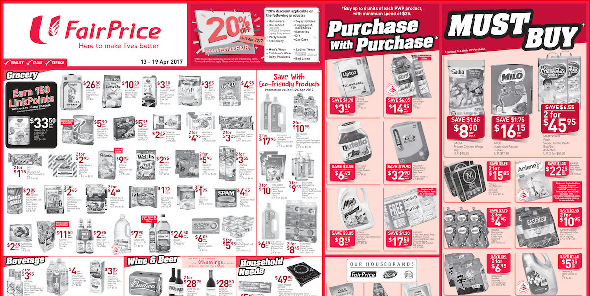 NTUC FairPrice Singapore Weekly Store Ads Promotion 13-19 Apr 2017