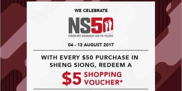 Sheng Siong Singapore Redeem $5 Voucher with $50 Spent NS50 Promotion 4-13 Aug 2017