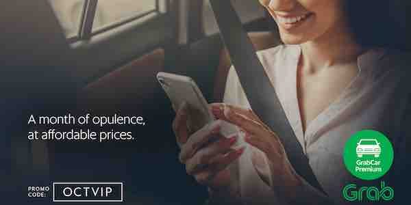 Grab Singapore $4 Off Grab Car Premium Rides OCTVIP Promo Code 1-31 Oct 2017