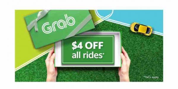 Grab Singapore $4 Off Up to 4 Rides 4OFF Promo Code 24-28 Sep 2017