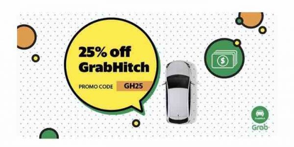 Grab Singapore 25% Off GrabHitch Rides GH25 Promo Code 25-31 Oct 2017