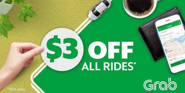 Grab Singapore $3 Off Grab Rides TAKE3 Promo Code 30 Oct – 5 Nov 2017