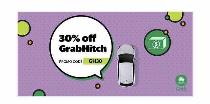 Grab Singapore 30% Off GrabHitch Rides GH30 Promo Code 1-7 Nov 2017