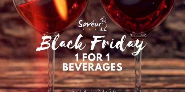 Saveur Singapore 1-for-1 Beverages Black Friday Promotion 24-26 Nov 2017