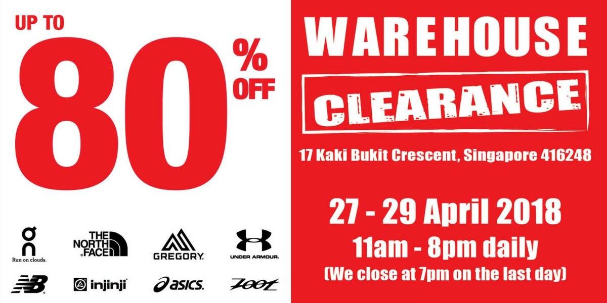 Running Lab Warehouse Clearance Sale Up to 80% Off Promotion 27-29 Apr 2018
