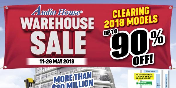 Audio House Singapore Warehouse Sale Up to 90% Off Promotion 11-26 May 2019
