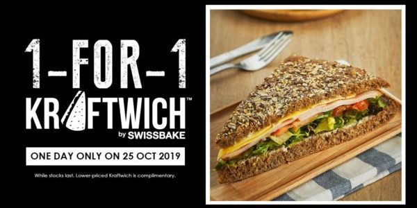 Kraftwich Singapore 1-for-1 Kraftwich Promotion only on 25 Oct 2019