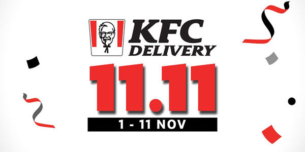 KFC Singapore 11.11 Delivery Exclusive Deals Up to 97% Off Promotion ends 11 Nov 2019