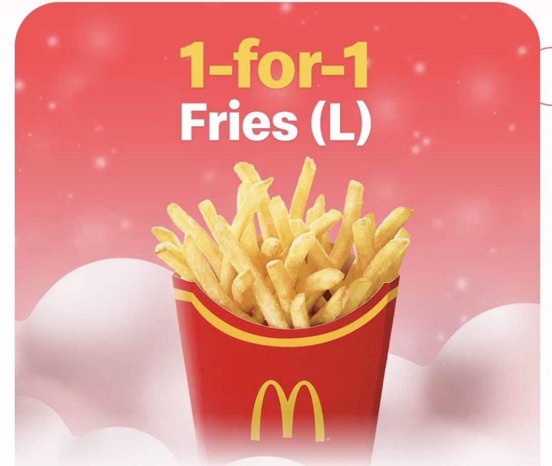 McDonald's SG 1-for-1 Large Fries 29-31 Dec 2019 | Why Not Deals