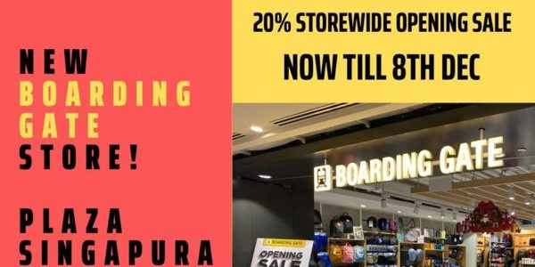 The Planet Traveller SG NEW Boarding Gate Store at Plaza Singapura 20% Off Opening Sale ends 8 Dec 2019