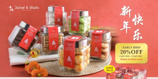 Dulcet & Studio SG 20% Off Chinese New Year Cookies 2-17 Jan 2020