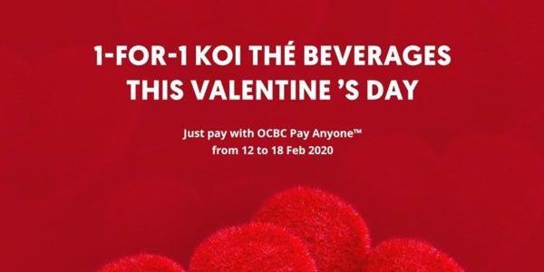 KOI Thé Singapore Valentine’s Day 1-for-1 Promotion 12-18 Feb 2020