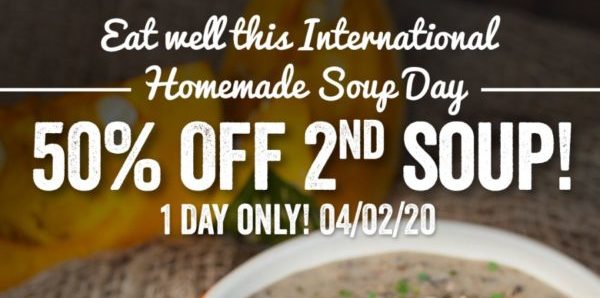 The Soup Spoon SG 50% Off 2nd Soup Promotion 4 Feb 2020