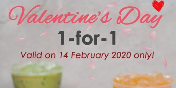 Tuk Tuk Cha SG Valentine’s Day 1-for-1 Promotion 14 Feb 2020