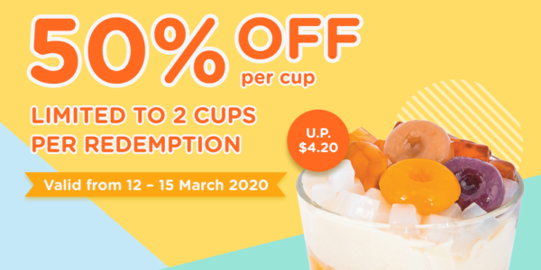 Enjoy 50% OFF your dessert cup at Do Qoo