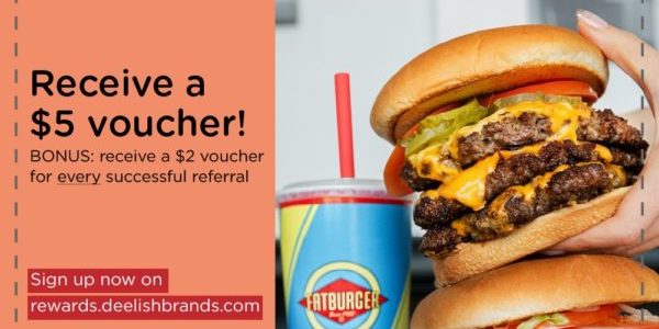 FREE $5 Fatburger voucher and Unlimited $2 up for grabs