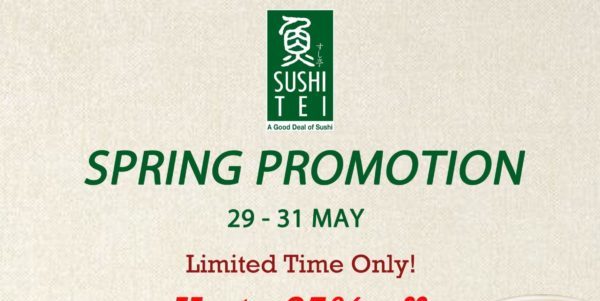 Up to 25% OFF on Sushi Tei’s new Spring Promotion for a Limited Time Only!