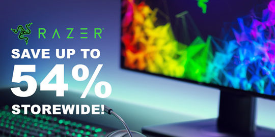 Razer Official Store on Shopee is having 54% Off Storewide Promotion