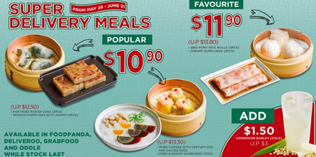 Super Delivery Meals! Save up to 20% from 25th May onwards