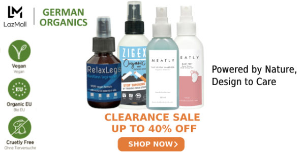 German Organics Singapore LazMall Clearance Sale Up to 40% Off Promotion