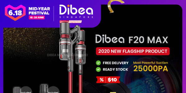 Lazada Singapore Mid-Year Sale Dibea Cordless Vacuum Up to 60% Off Promotion