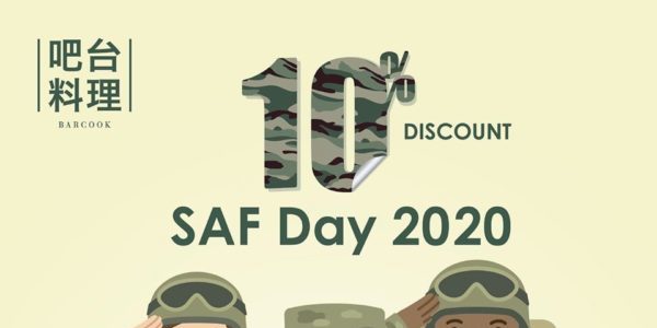 Barcook Singapore Celebrates SAF Day with 10% Off Promotion 1 Jul – 31 Aug 2020
