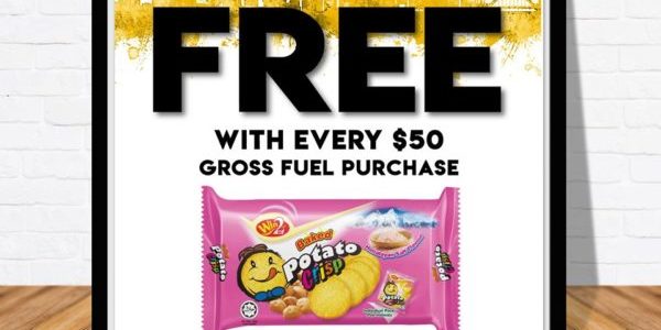 Sinopec SG FREE Himalayan Salt baked potato crisp crackers with every $50 gross fuel purchase