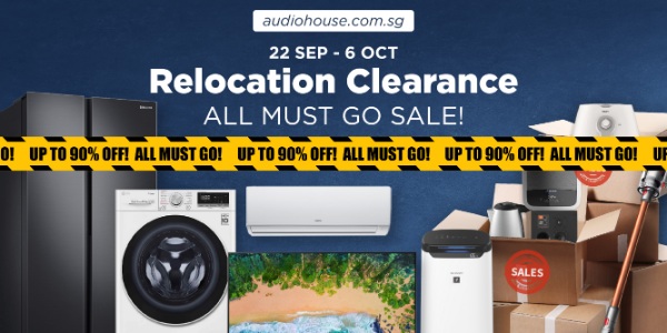 [Audio House Relocation Clearance] Up to 90% OFF for ALL Electronics Items From Now to 6 Oct 2020!