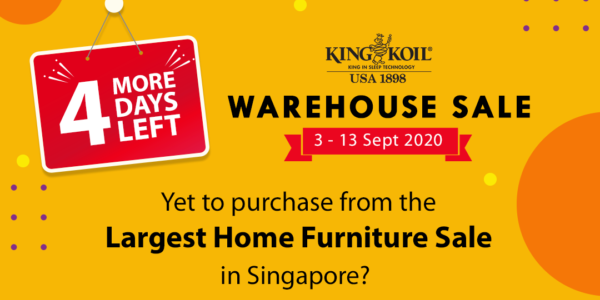 King Koil Singapore Warehouse Sale Up To 70% Off Promotion 3-13 Sep 2020
