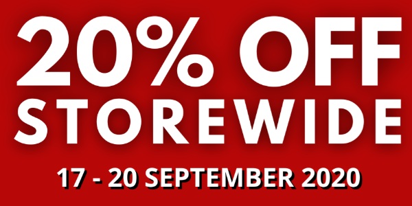 THE WALLET SHOP 20% STOREWIDE SALE – 17 TO 20 SEPTEMBER 2020