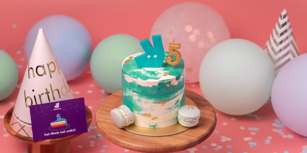 Celebrate Deliveroo’s 5th birthday with a limited edition birthday cake!