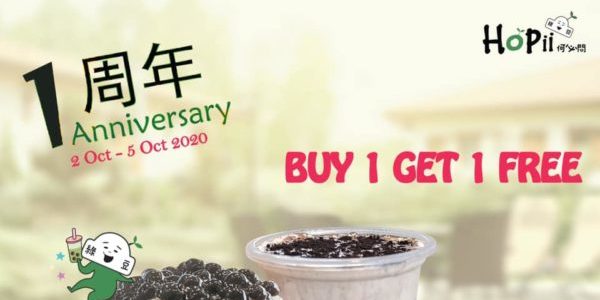 Hopii Singapore 1st Anniversary Buy 1 Get 1 FREE Promotion 2-5 Oct 2020